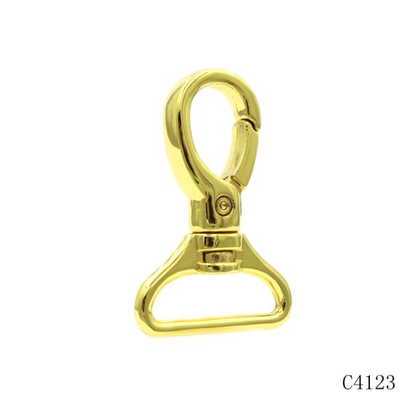Bright Gold Durable Bag Accessory Hooks Swivel Metal Hook Snap Hook For Bag