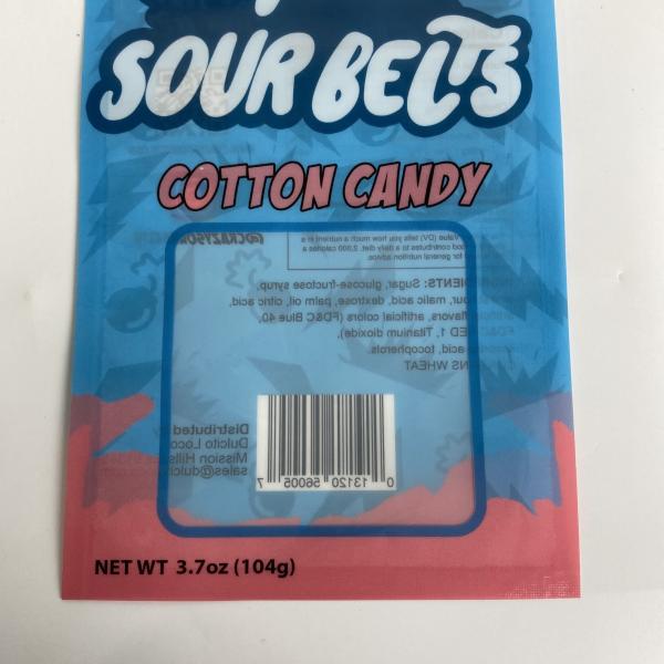 Digital Print Three Side Seal Bags Cotton Candy  Packaging Bags With Window