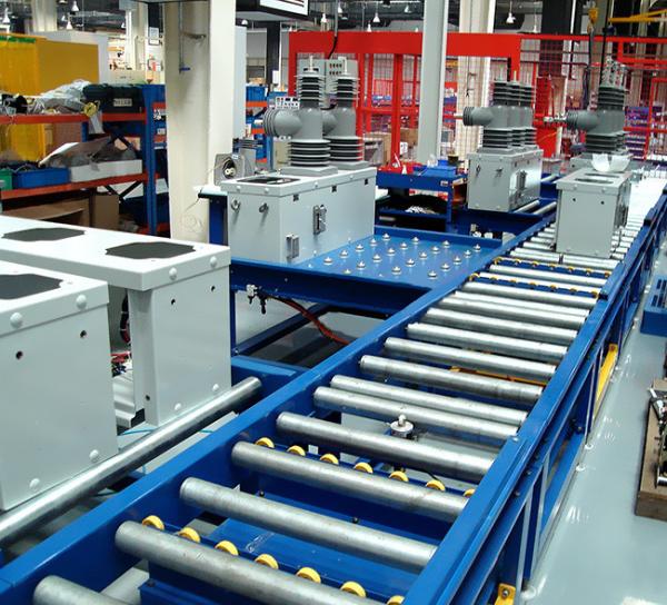 200 kg Load Capacity Cleanroom Roller Conveyor Line For Semiconductor PLC/Manual Control System