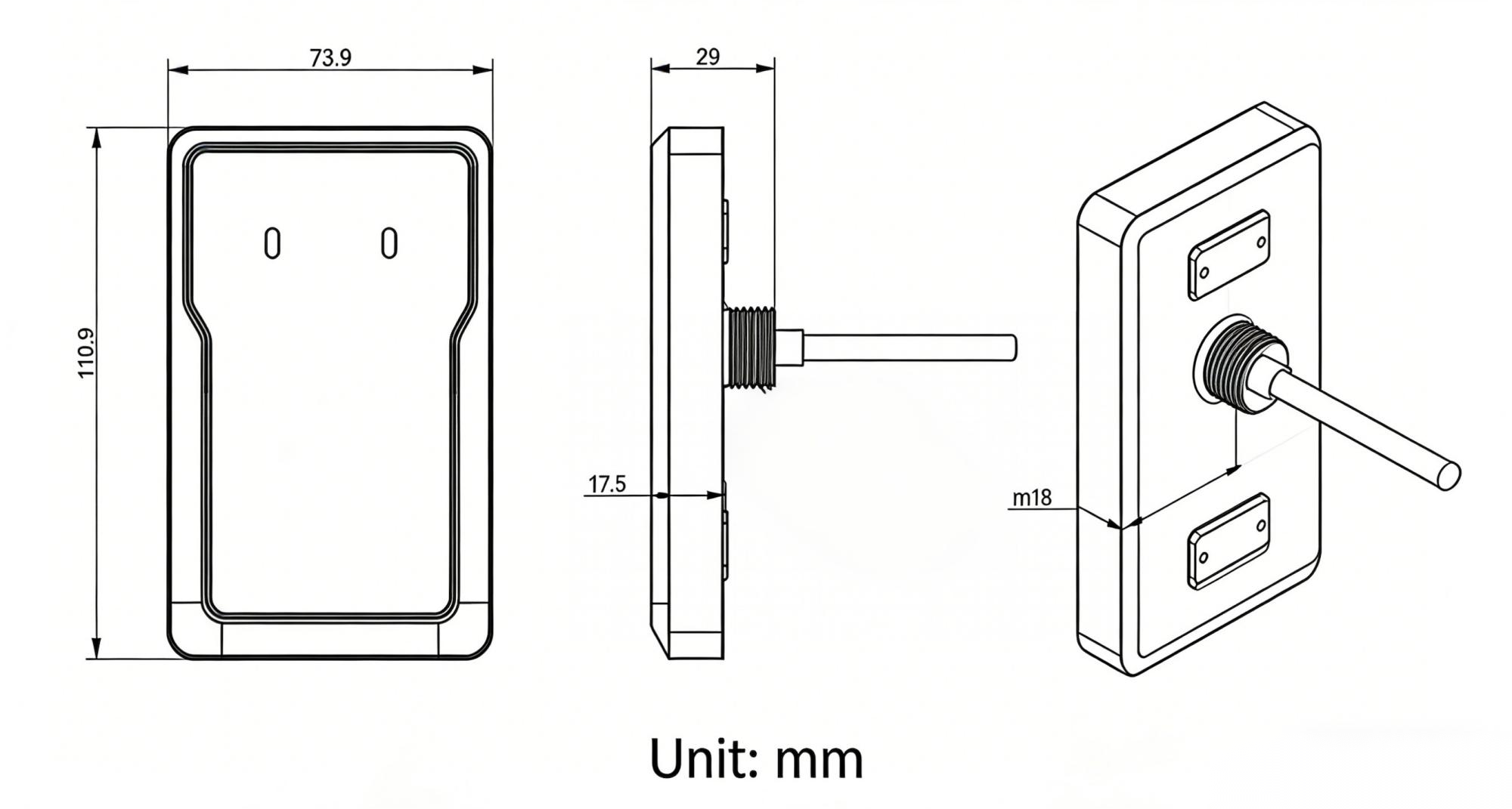 RD79-6M Surface Mount Barrier Sensor | Replaces Ground Loop | Easy Install