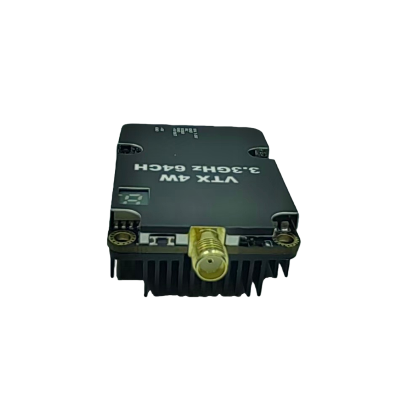 Industrial-grade 64CH VTX Transmitter (Pit/2W/4W) with IRC, 7-26V Input & Universal Mounting for Inspection Drones