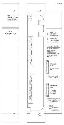 GE FANUC IC697BEM713, модуль передатчика автобуса, 500 кбайтов/Sec
