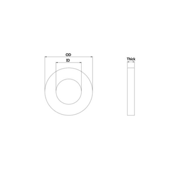316 joint plat des joints DIN934 Gr5 M2-M24 d'acier inoxydable pour des vis
