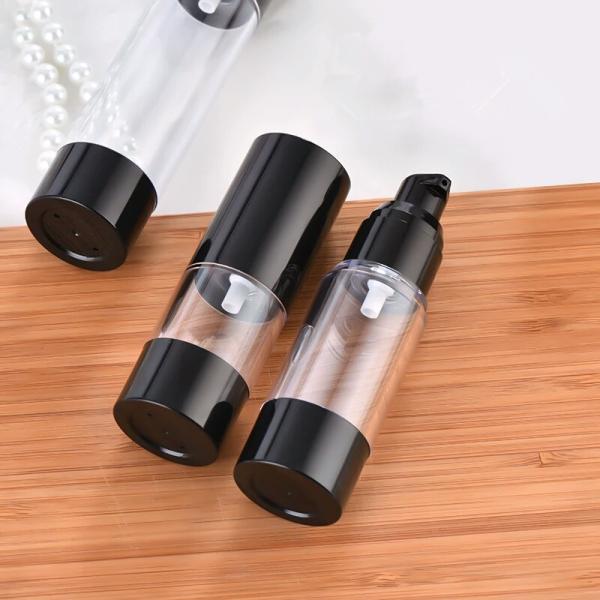LinDeer Plastic PP Black Airless Pump Bottles Cosmetic