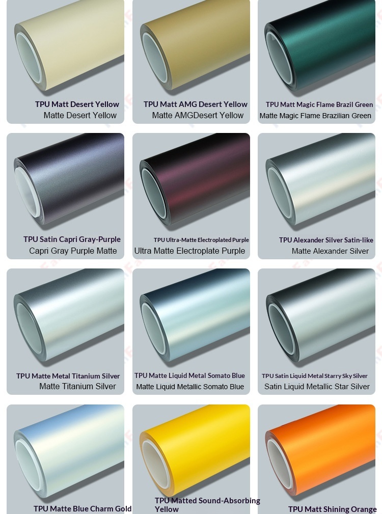 Car PPF TPU color modification film, vehicle film, PPF film, PPF carbon fiber, PPF color-changing film (dry installation)