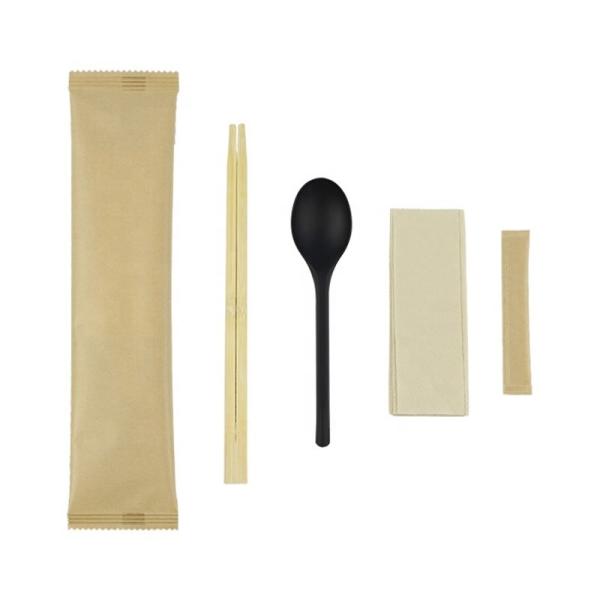 Convenient Disposable Korean Flatware Set Spoon Chopsticks and Fork with Custom Logo