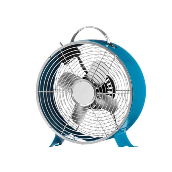 Household 680mm Metal Round Retro Table Fan 25W Brushed Nickel CE RoHS