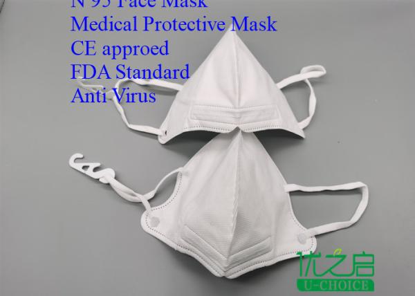 Elastic Earloop Disposable Non Woven Face Mask , Flexible Disposable N95 Mask