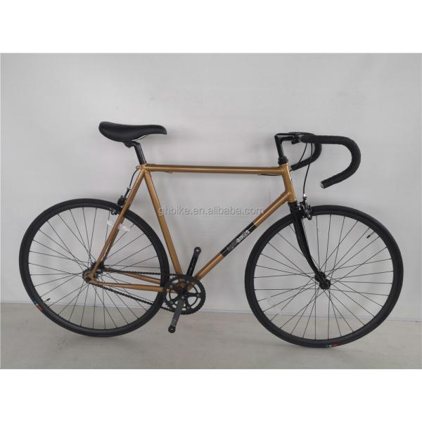 700c Black Aluminum Frame Fixie Bike with Double V Brake Fixed Gear Man Track Bike