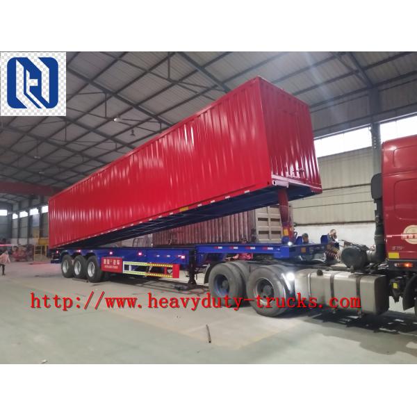 van Cargo Semi-Trailer Red Color LHL/RHL 9190XXY Semi Trailer Trucks Van