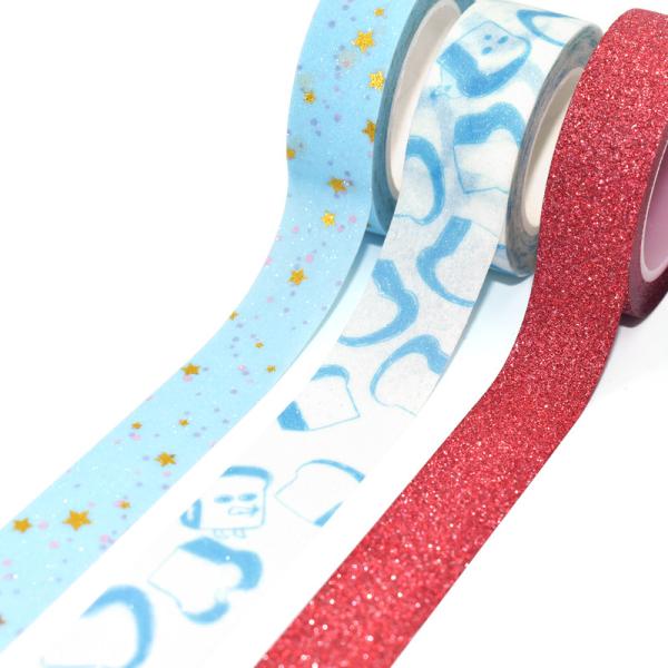 Prenda impermeable impresa de encargo Washi de la cinta de Washi del brillo de