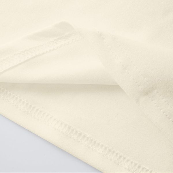 68cm 69cm V Neck T Shirts Women White Cotton Crew Neck T Shirt S M L