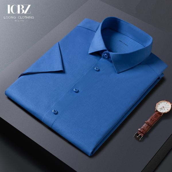 Ориентировочная OEM 100% хлопчатобумажная мужская рубашка с длинными рукавами без железа для ткани туксидо