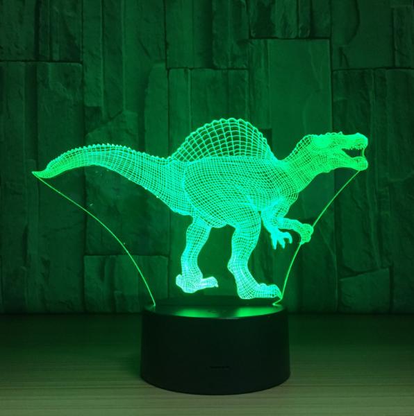 Spinosaurus 3D Night Light 7 Colors Change with Remote Timing Help Kids Fell Safe at Night or As A Gift Idea for Girls
