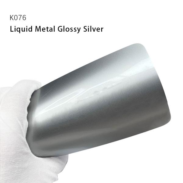 K076 Liquid Metal Glossy Silver TPU Color Car Paint Protection Film Wapping Car Foil