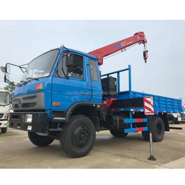 Dongfeng 6x6 AWD 8 Ton Truck Mounted Crane Left Steering 170hp
