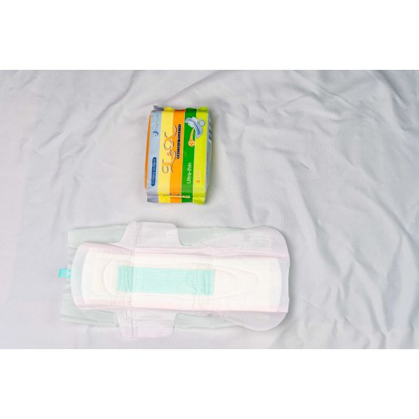Leak proof Polyethylene Night Sanitary Napkin Ultra Thin Thickness Featuring Super Absorbent Polymer SAP Core Technology