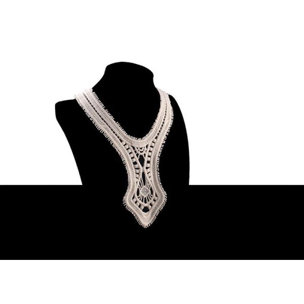 Retro 100% Nature Cotton Bridal Appliques And Trims With Round Neck For Prom Dress