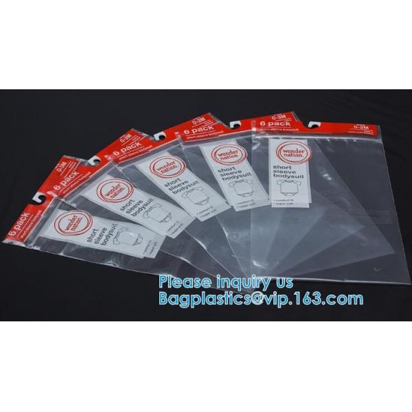 Swimwear Packaging Pouch With K Top, Gusset Bag Bikini Zipper Packaging Bags, Hanger Hook Underwear