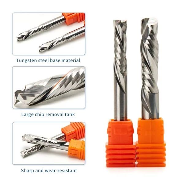 CNC Router Bit Solid Carbide Double Edged Composite Flute Milling Cutter For Wood MDF Plywood Manufacturer
