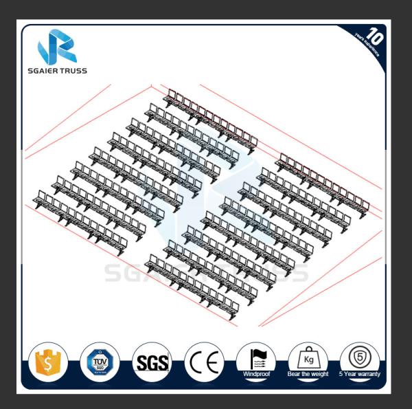 Outdoor Solid Structure Metal School Gym Bleachers , Multifunction Sports Bleacher