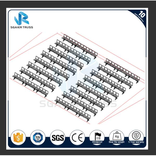 Solid Metal Structure Temporary Grandstand , Outdoor Sports State Fair Grandstand