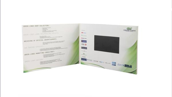 White Color Hard Cover Lcd Video Brochure Print Marketing And Digital Marketing Tool