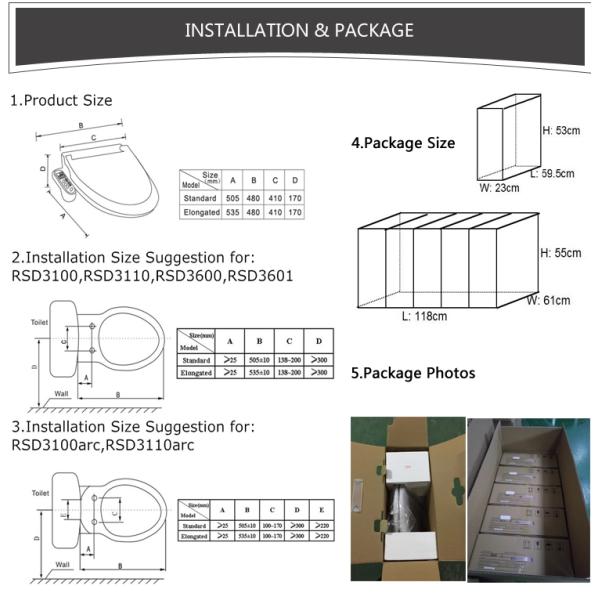 Soft Close Intelligent Heated Toilet Seat Cover Thermal Storage Type Auto Power Saving