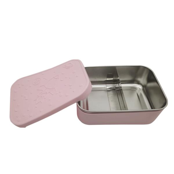 Stainless Steel Lunch Box, Stainless Steel Bento Box, Food Container, Bento Lunch Box with Silicone Lid