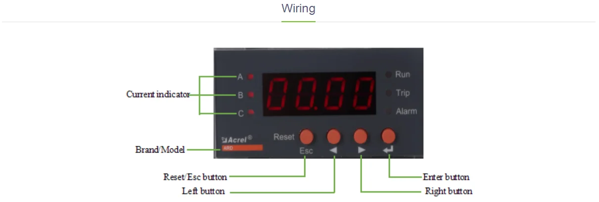 Acrel ARD2-250 Тайм-аут запуск сверх нагрузки дисбаланс блокировка короткого замыкания 55KW 75KW 90KW 110KW 132KW защитник мотора