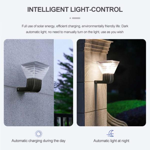 Outside Garden Landscape Decoration Wall Light Led Waterproof Ip65 Solar Outdoor Wall Lamps