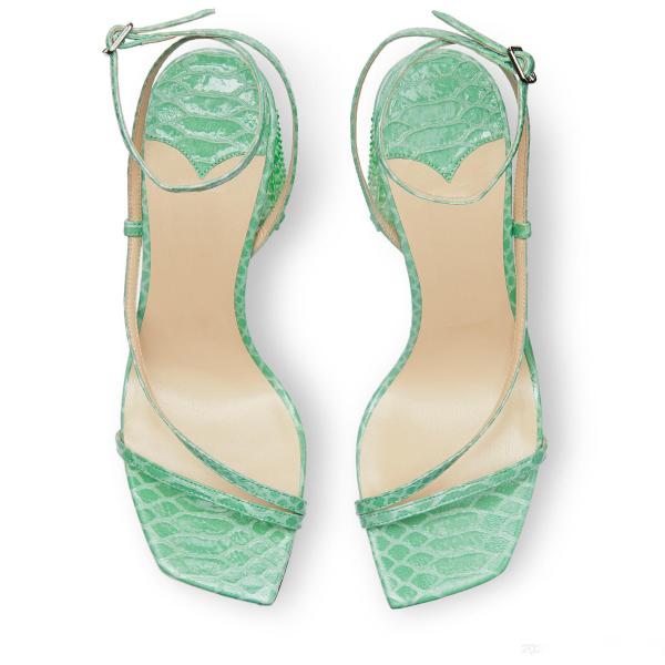 Super Hot Gradient Star Crystal High Heels For Women With Thin Straps And Chunky Diamond Heels For Women With Open Toe