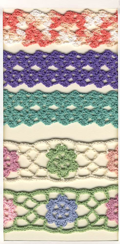 exquisite elastic stretch Crochet Lace trim handmade 7cm Cotton Lace