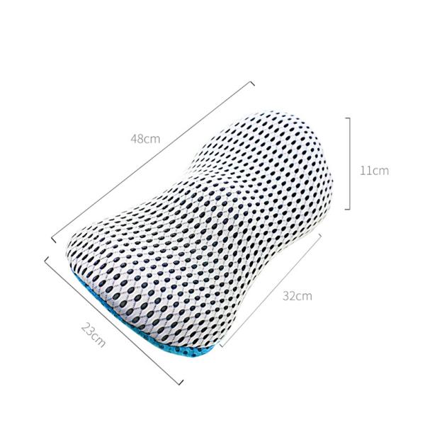 Knitted Breathable Lumbar Cushion for Office Chair 48*32*23cm Memory Foam Back Support