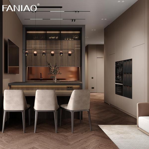 Меламинные кухонные шкафы Маленький кухонный шкаф набор с раковиной Кухонные шкафы острова