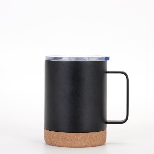 Stainless Steel Vacuum Insulated Coffee Mug with Cork Base 12oz 16oz Wide Mouth Design