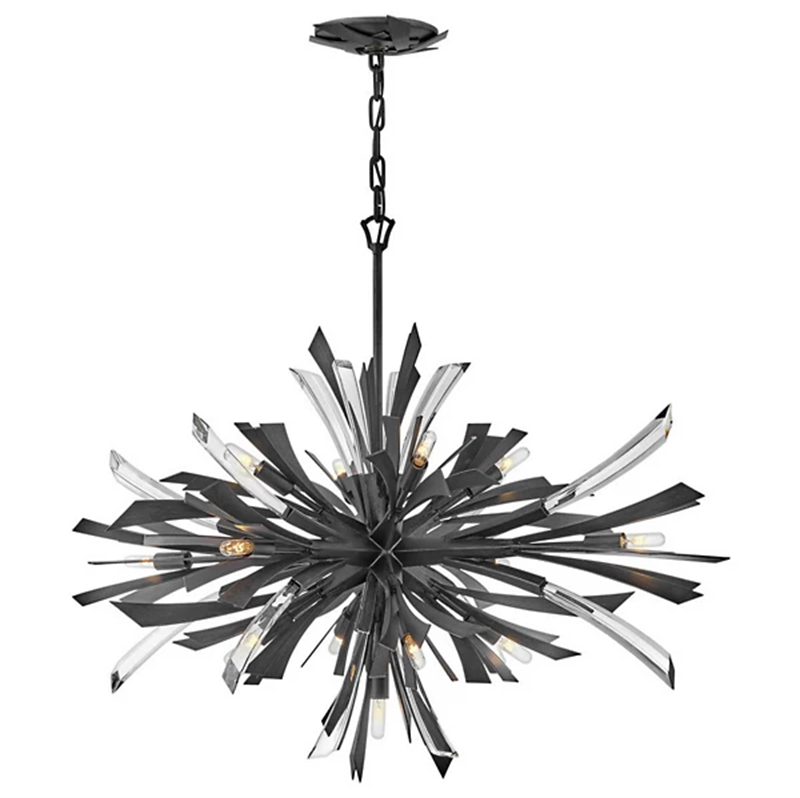 Custom LED Crystal Chandelier with Adjustable Height and 50,000 Hours Lifespan for Modern Luxury Living Room