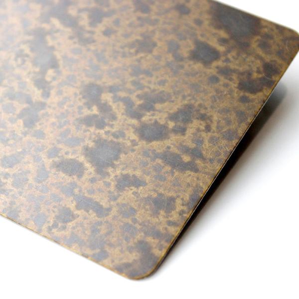 Высококачественная настройка 304 старинный латунь пятнистый листок из нержавеющей стали для художественного архитектурного декора стены