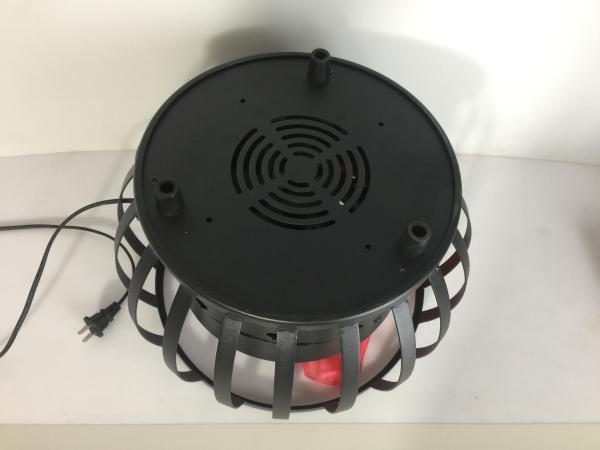 red led silk flame light with iron shell round