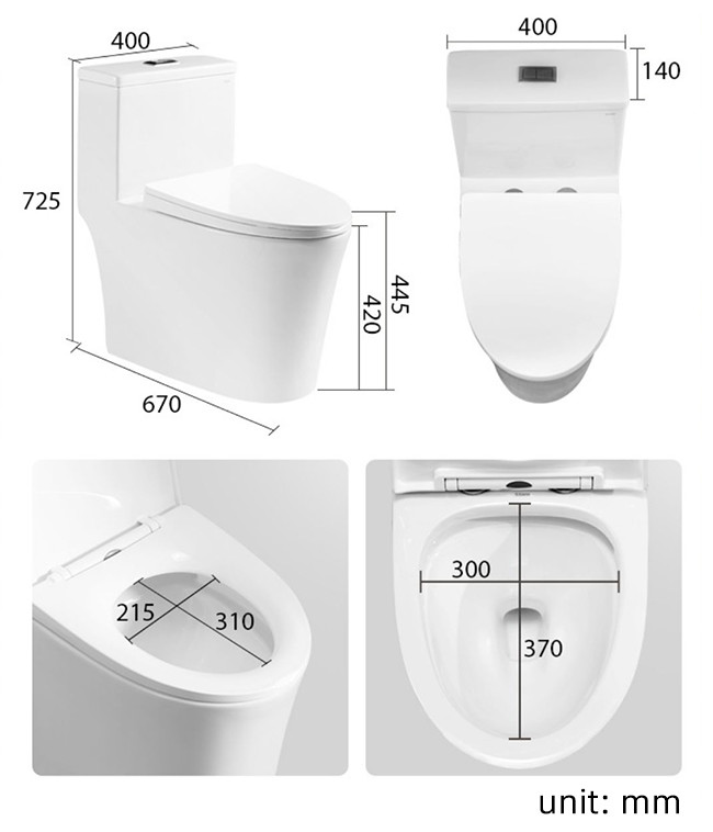 Установленный пол цельного сифона 4,2/6L туалета Bathroom керамического двойного топя -