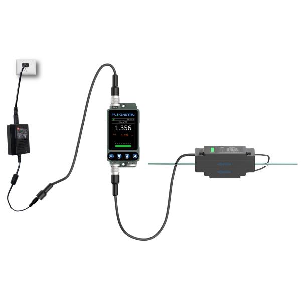 Lecture sans effort avec affichage complet du débit du signal de date et du totalizateur sur le débitmètre à ultrasons TM605C