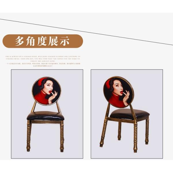 Stacking Modern Metal Dining Chairs / Fabric Restaurant Chairs For Banquet