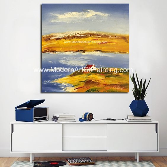 Palette Knife Abstract scenery painting on Canvas for Interior Decor H 50 cm × W 60 cm