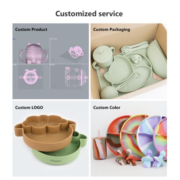 Multi Tableware силикона цели установил не пользу ручки разностороннюю