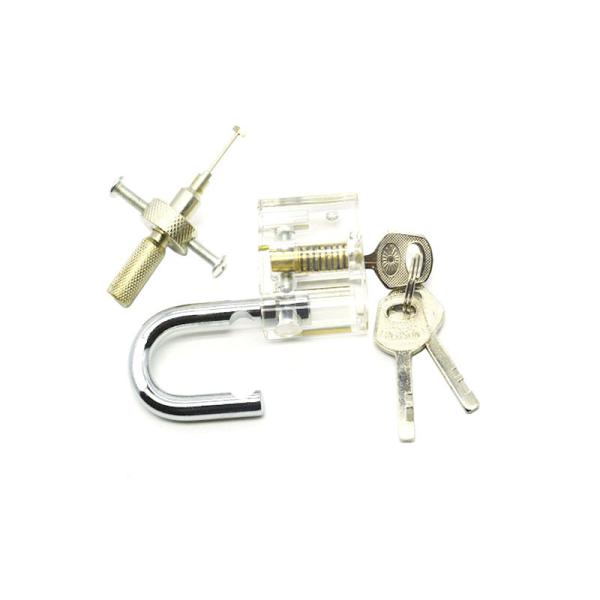 Transparent Diamond Practice Padlock Metal Acrylic Practice Lock Pick Set For Beginners To Practice