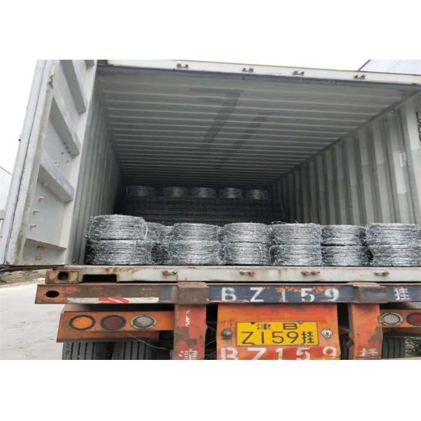 Anti Corrosion Galvanized Razor Mesh Fence 75X150mm Barbed Wire Mesh Fencing