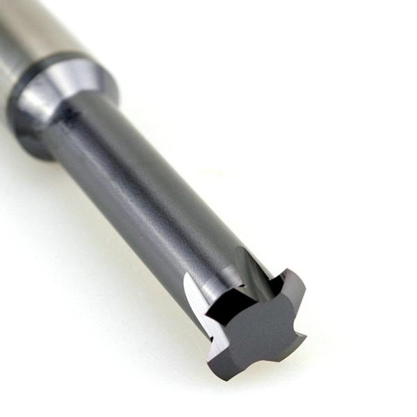 CNC Solid Carbide Thread Milling Cutters , Black Single Tooth Thread Mill 55 Degree
