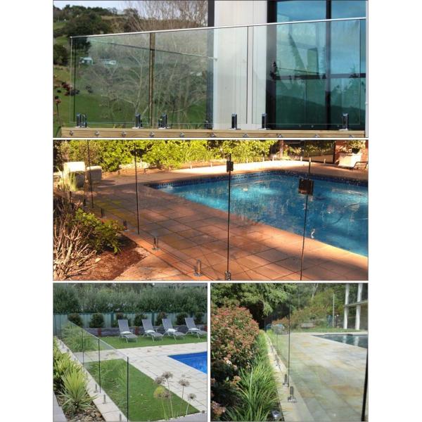 Стандарт нержавеющей стали АСТМ Спигоц 304 загородки бассейна бассейна Фрамелесс стеклянный