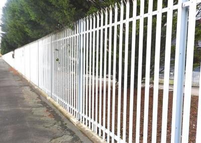 cerca revestida da paliçada do metal do pó para locais públicos