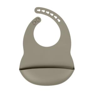 Grey Silicone Weaning Bibs Food Catcher Personalised With Size Is 3.5*30.6*20.8